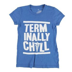 Local Celebrity Girls Big Kids Terminally Chill Graphic T-Shirt, NWT